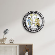 Wyoming Seal – Round Glass Wall Art