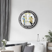 Wyoming Seal – Round Glass Wall Art