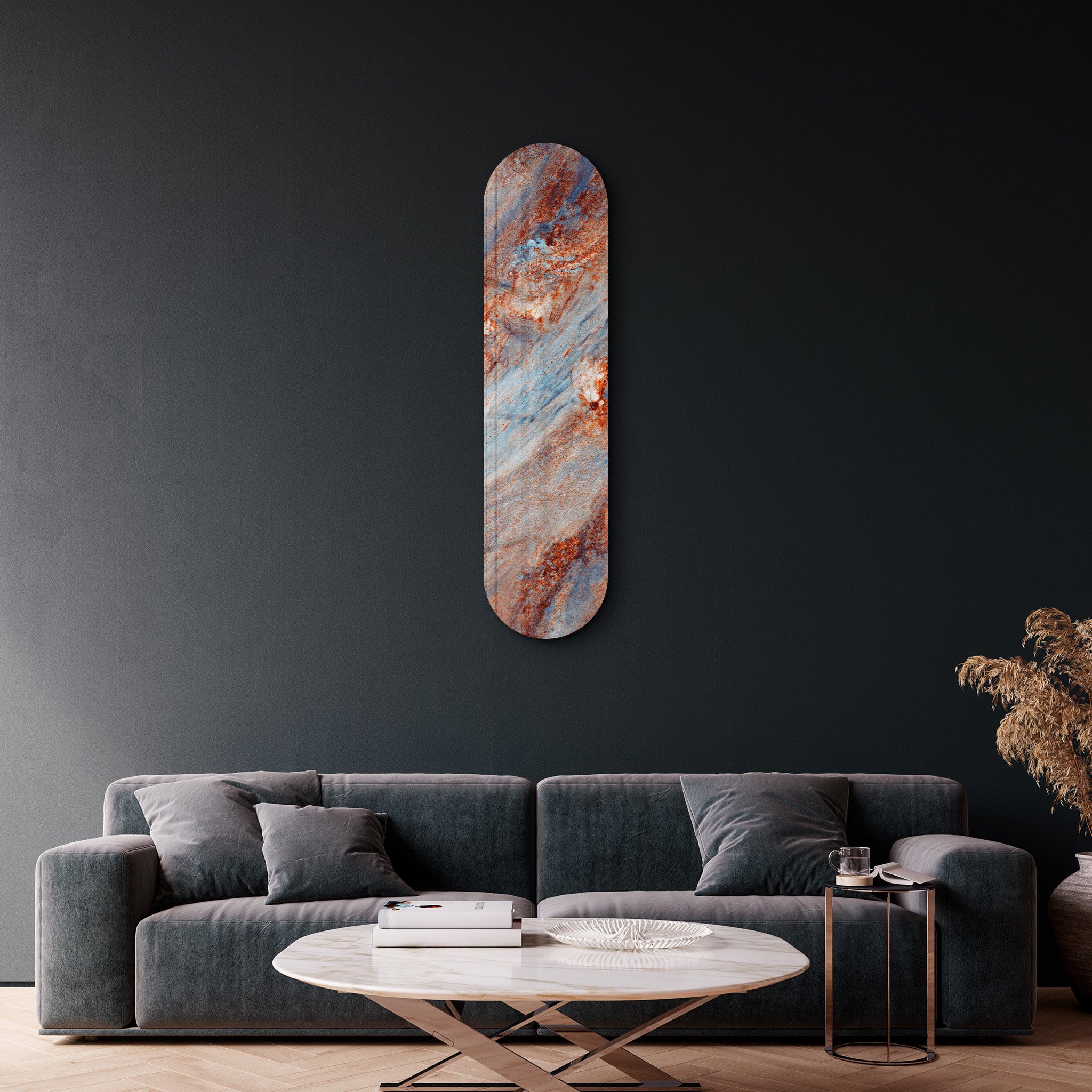 Azure Rust 1 | Glass Wall Art