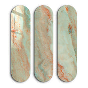 Verdigris Trio | Glass Wall Art