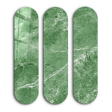Verde Marble Trio | Glass Wall Art