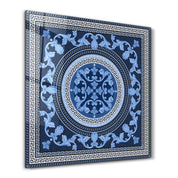 Blue Baroque | Glass Wall Art