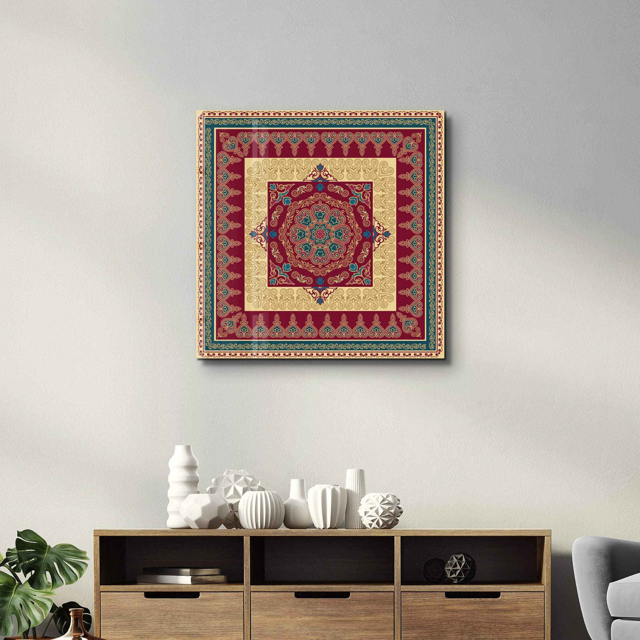 Persian Tapestry | Glass Wall Art