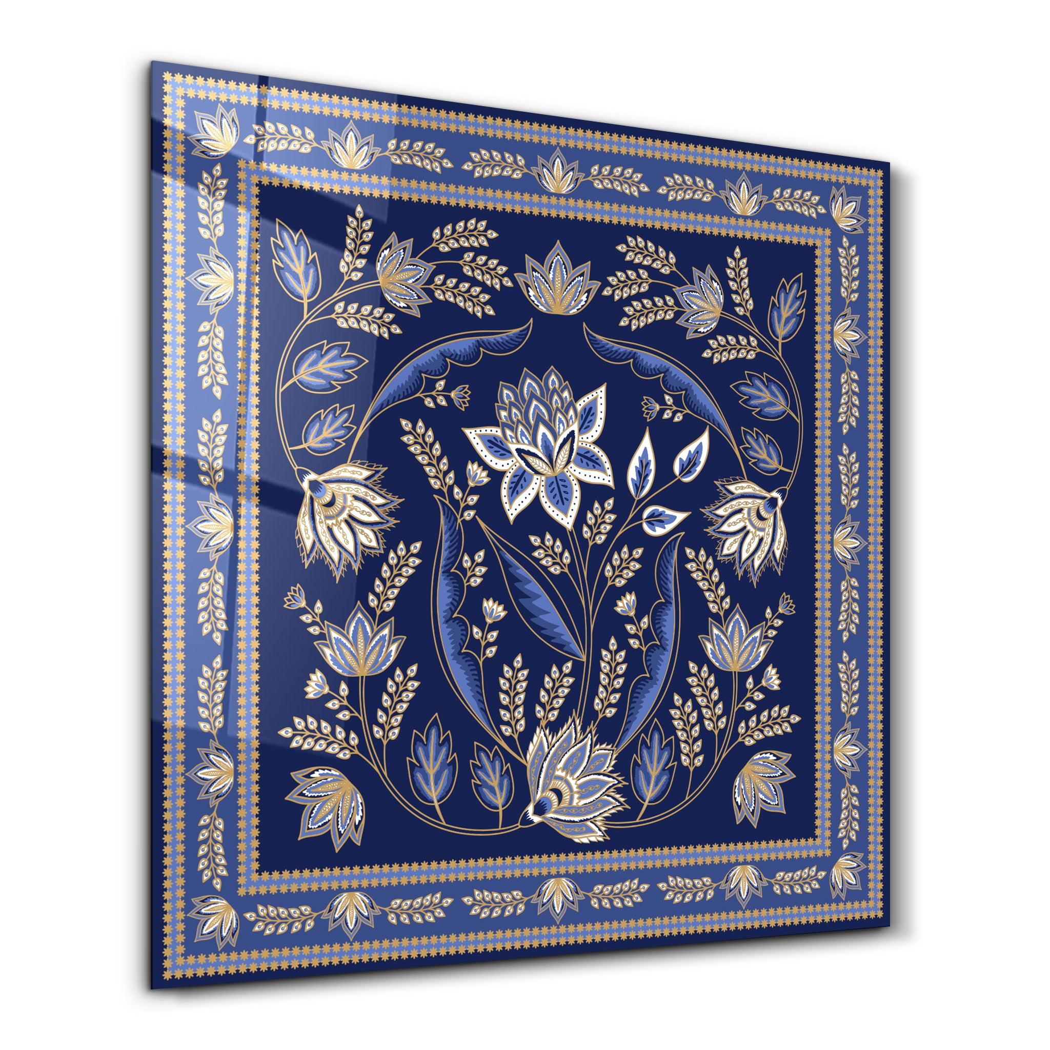 Floral Paisley | Glass Wall Art