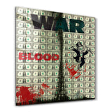 War & Money by Mr. Pablo Costa | Glass Wall Art