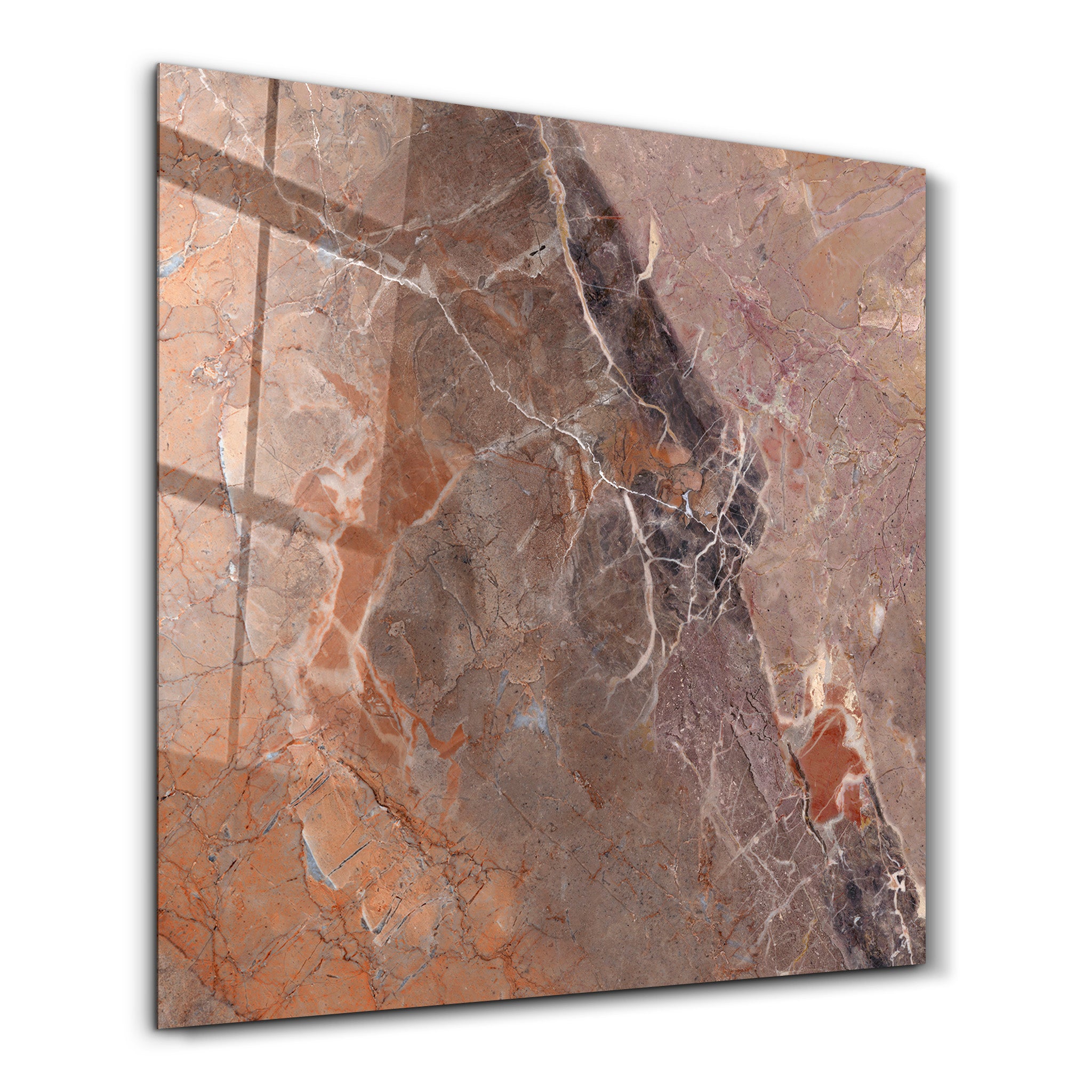 Lächeln Rebell Pop Graffiti Quadratische Kunst – Glasbild