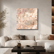 Blush Mosaic Square Art | Glass Wall Art