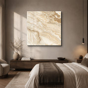 Ivory Onyx Square Art | Glass Wall Art