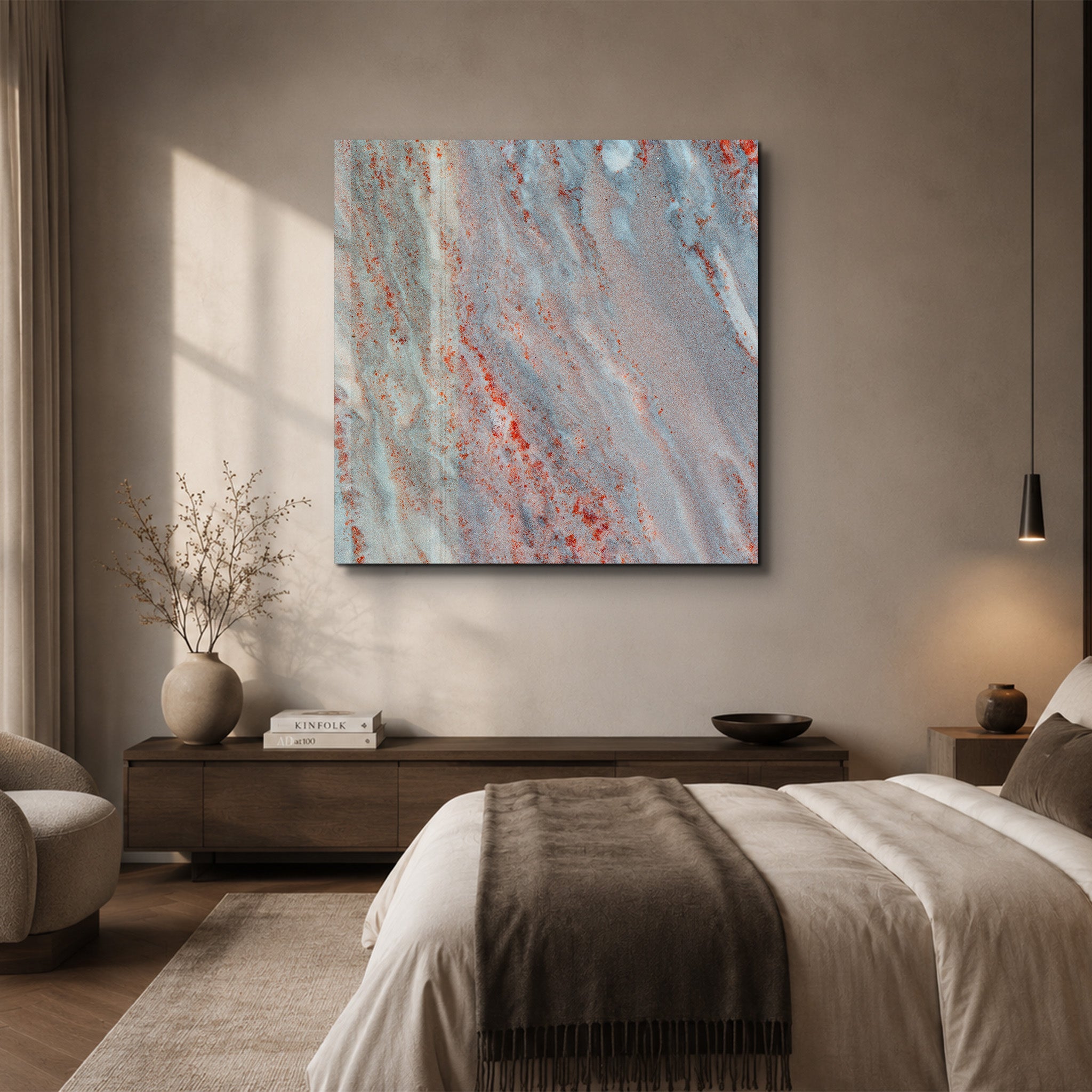 Lächeln Rebell Pop Graffiti Quadratische Kunst – Glasbild