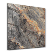Obsidian Gold Square Art | Glass Wall Art