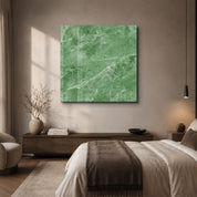 Lächeln Rebell Pop Graffiti Quadratische Kunst – Glasbild