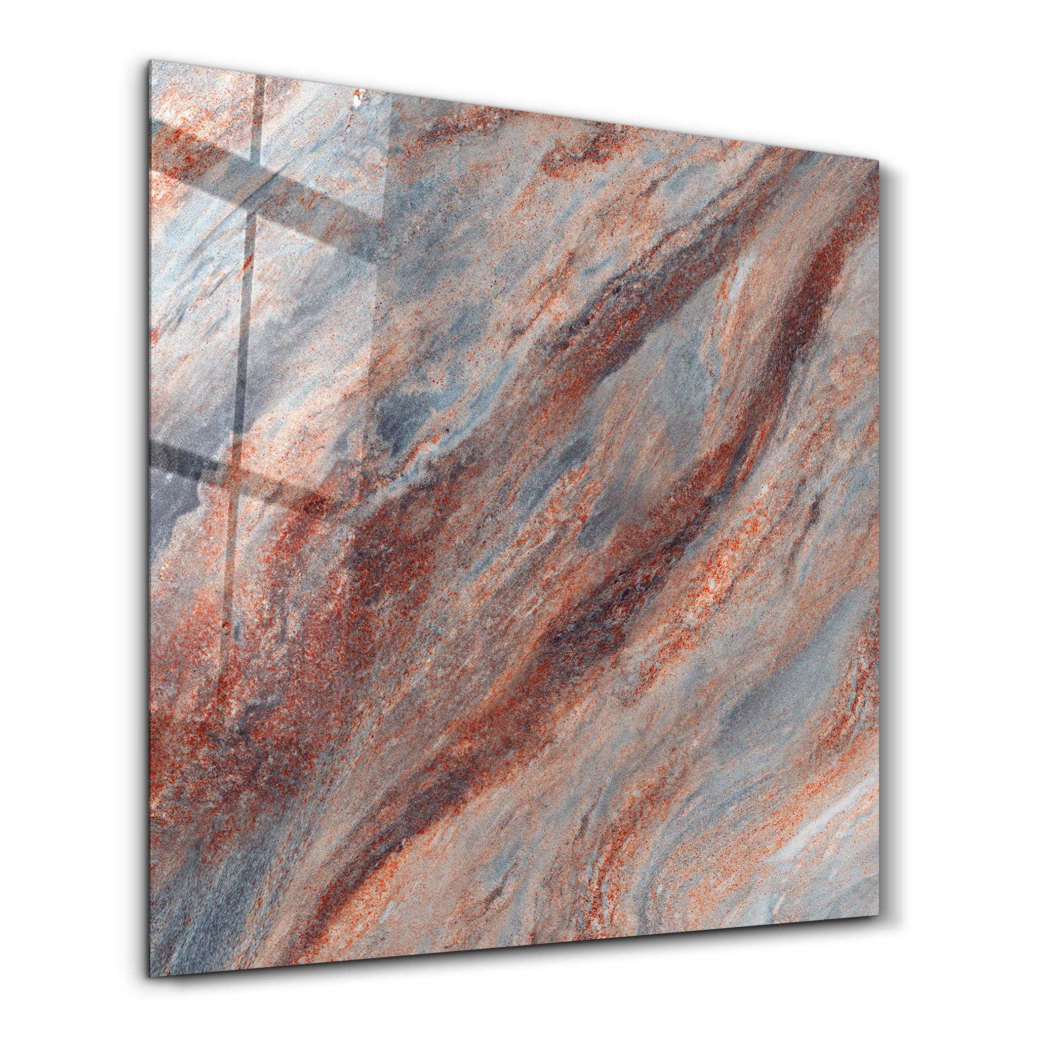 Ember Stone 2 Square Art | Glass Wall Art