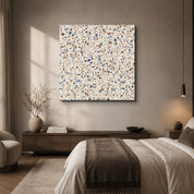 Coastal Terrazzo 2 Square Art | Glass Wall Art
