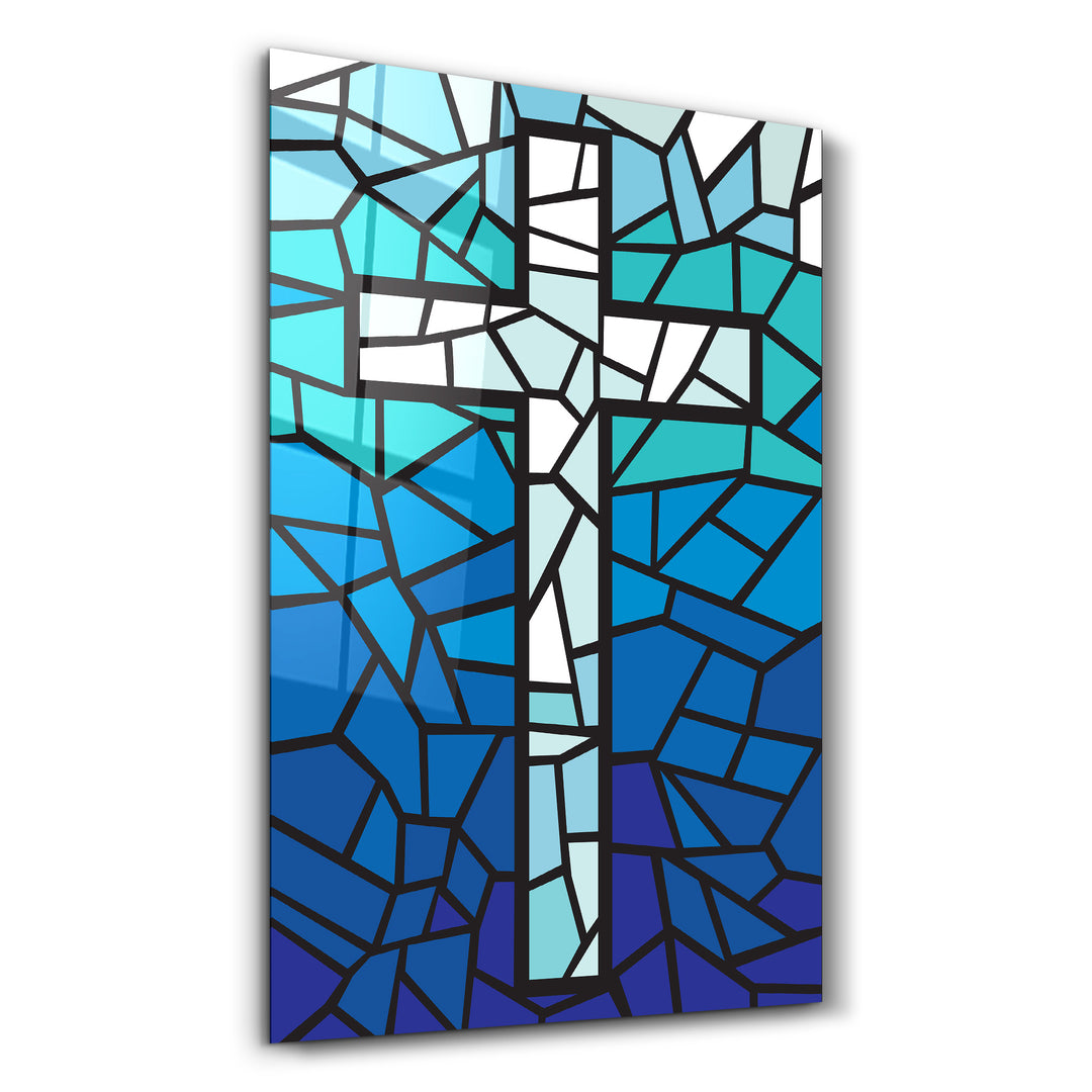 ."Cross". Designers Collection Glass Wall Art