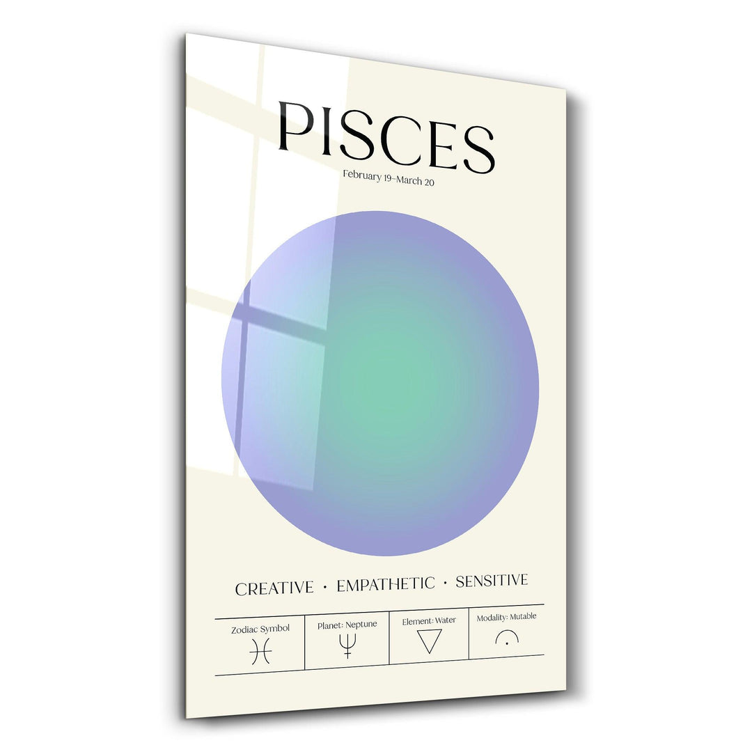 Pisces - Aura Collection | Zodiac Glass Wall Art