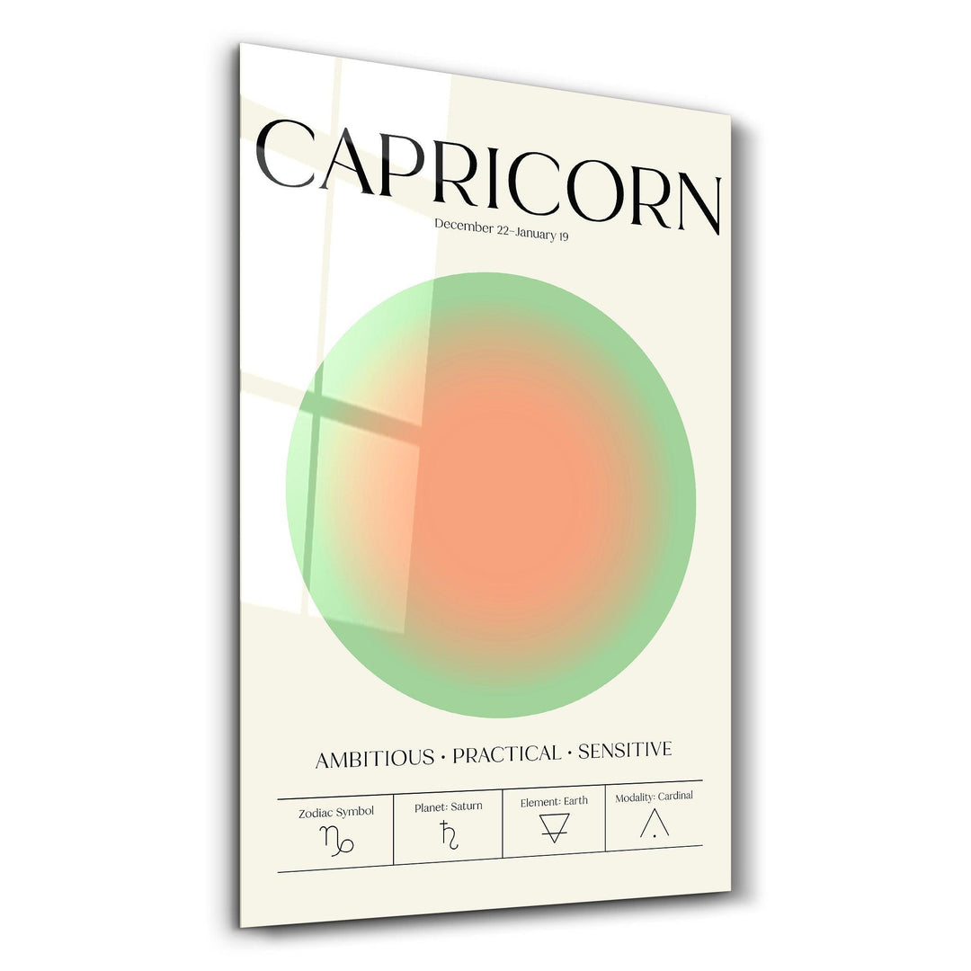 Capricorn - Aura Collection | Zodiac Glass Wall Art