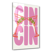 CIN CIN! Cheers! | Glass Wall Art