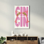 CIN CIN! Cheers! | Glass Wall Art