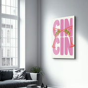 CIN CIN! Cheers! | Glass Wall Art