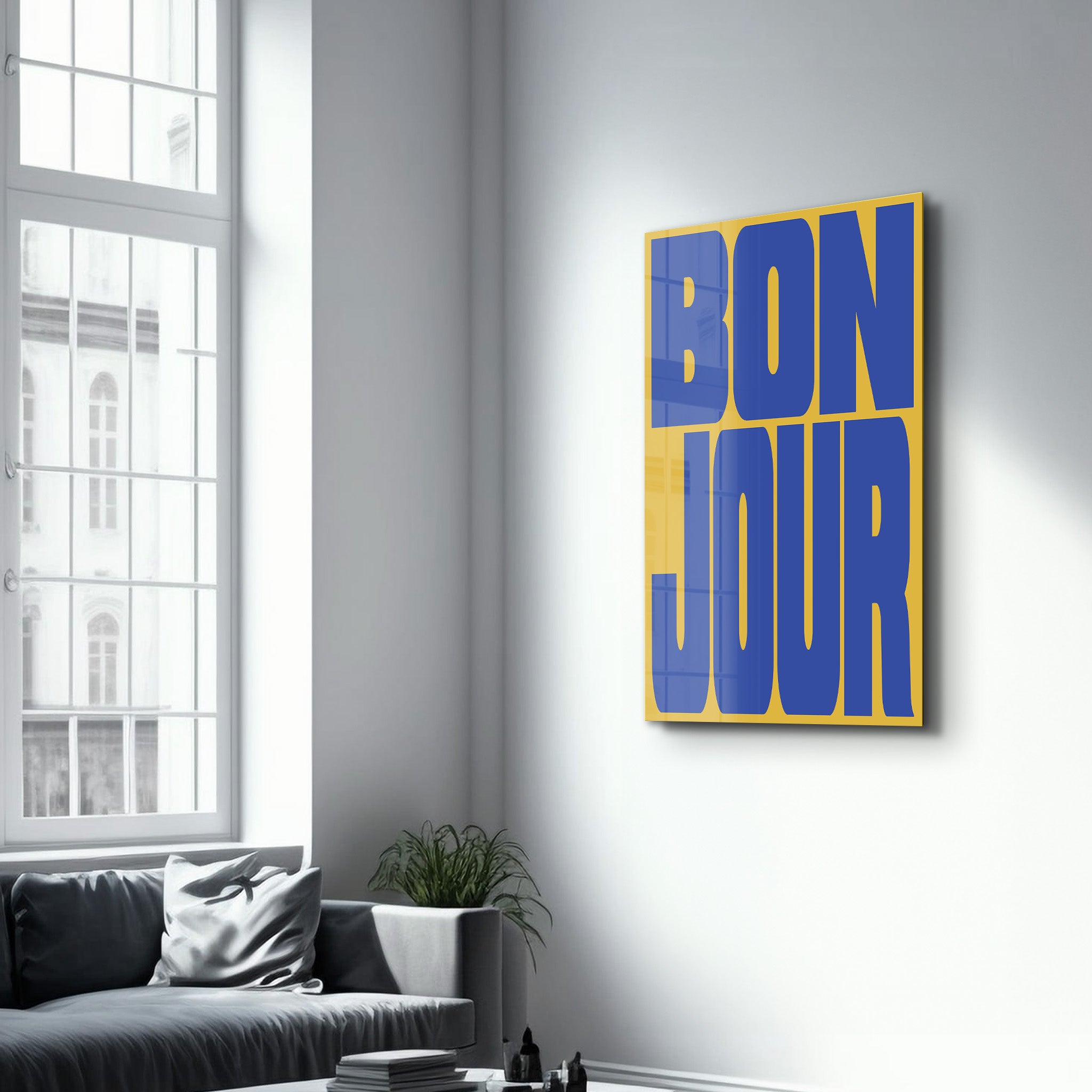 BONJOUR | Glass Wall Art