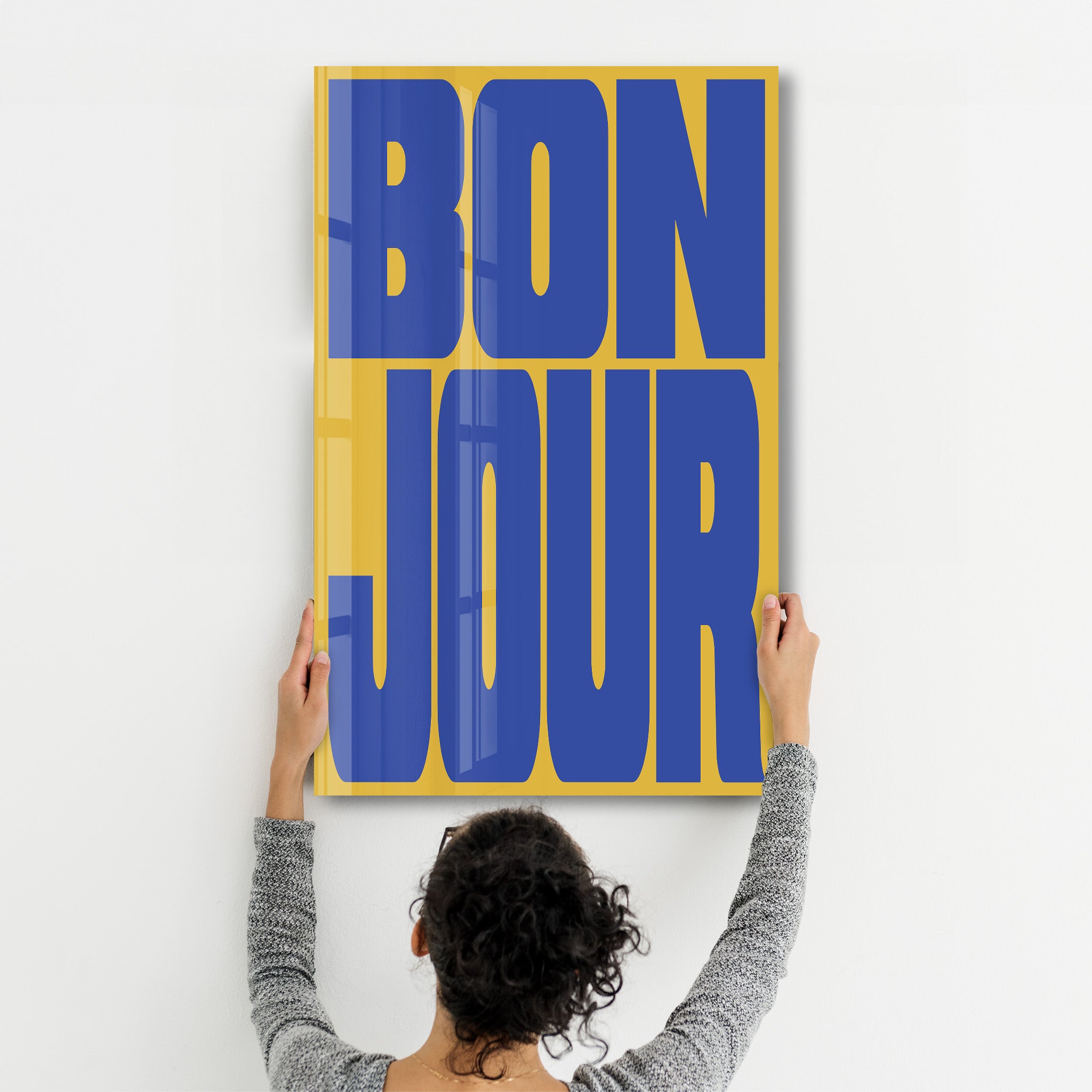 BONJOUR | Glass Wall Art