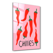 Chillies 🌶️ | Glass Wall Art