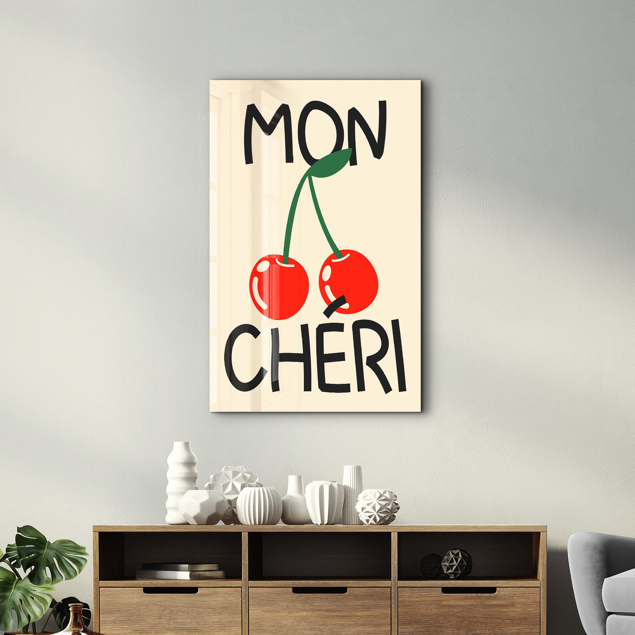 Mon Chéri | Glass Wall Art