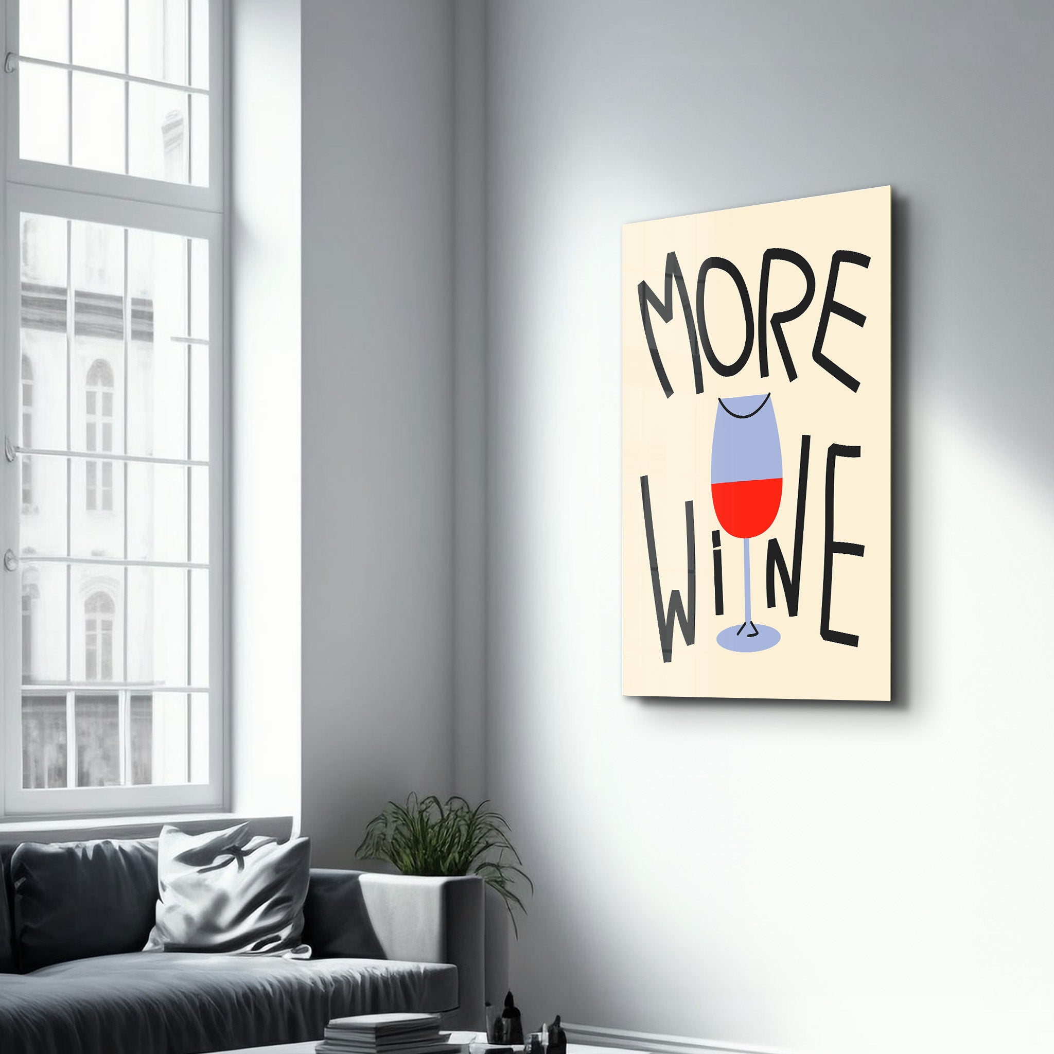 More Wine | Glass Wall Art