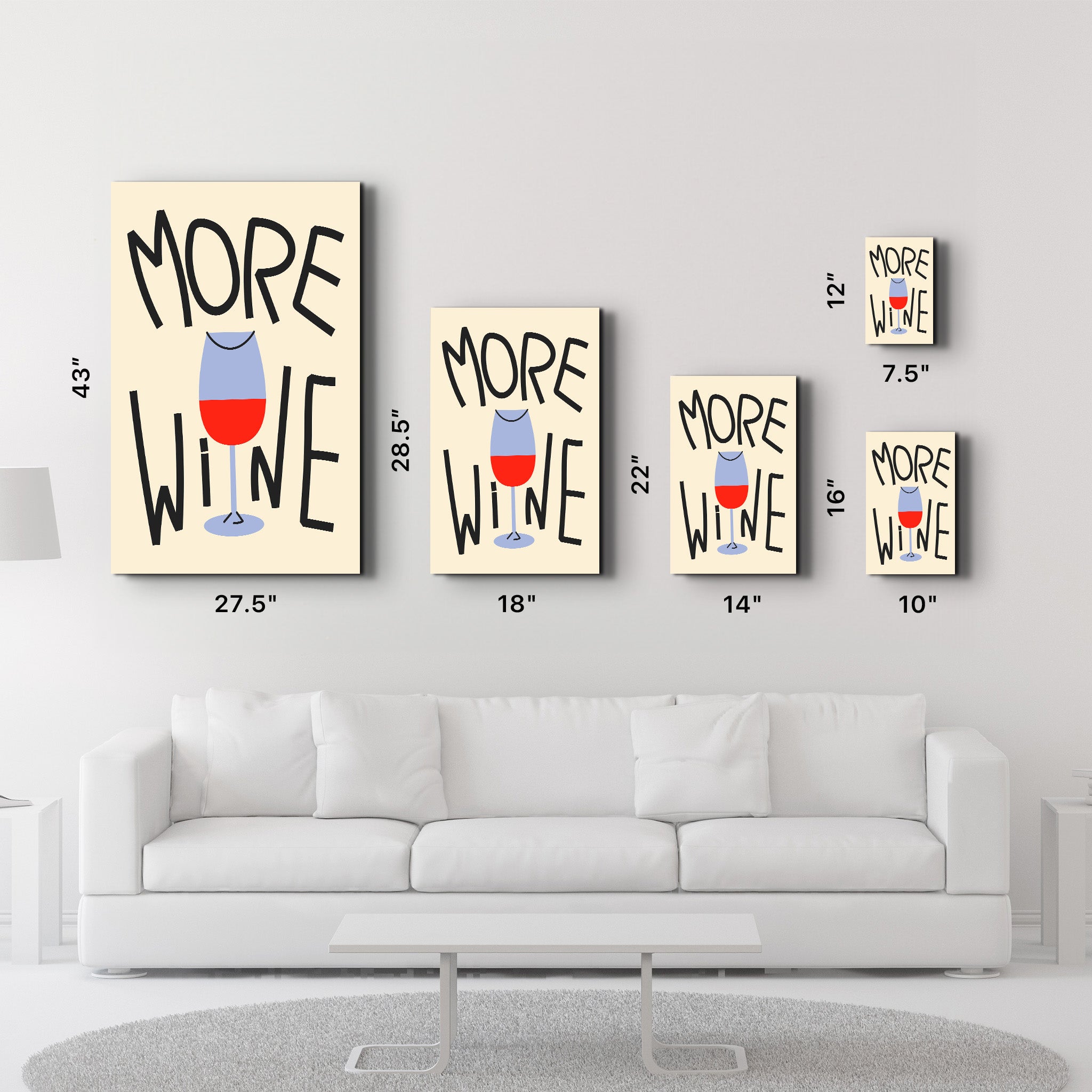 More Wine | Glass Wall Art - Artdesigna