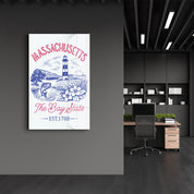 Massachusetts - The Bay State | Glass Wall Art