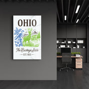 Ohio - The Buckeye State | Glass Wall Art