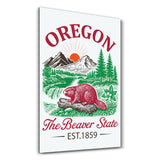 Oregon - The Beaver State | Glass Wall Art