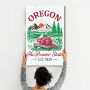Oregon - The Beaver State | Glass Wall Art