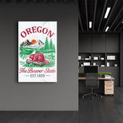 Oregon - The Beaver State | Glass Wall Art