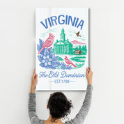 Virginia - The Old Dominion | Glass Wall Art