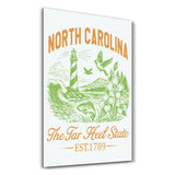 North Carolina - The Tar Heel State | Glass Wall Art