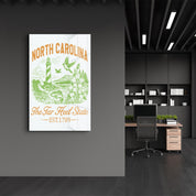 North Carolina - The Tar Heel State | Glass Wall Art