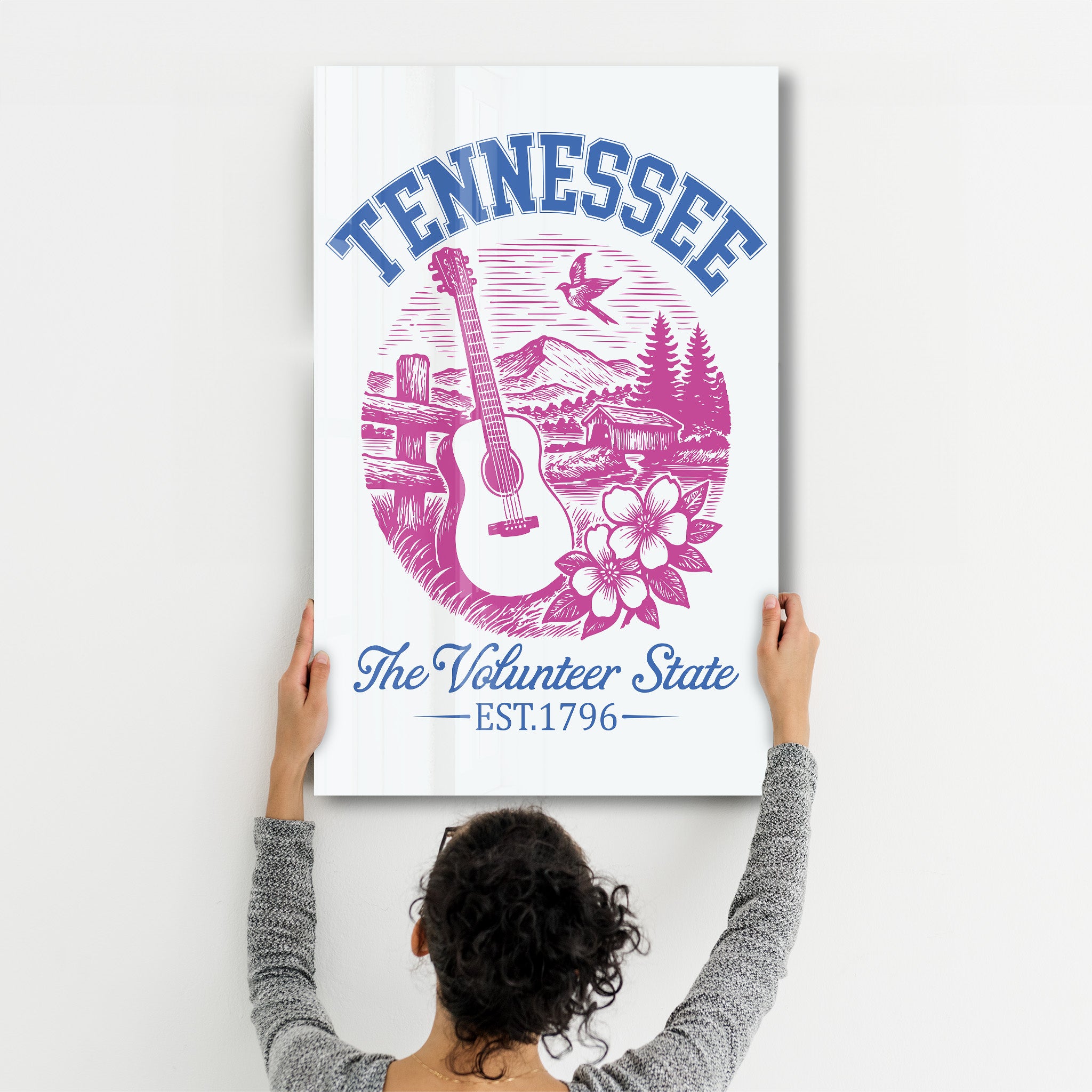 Tennessee - The Volunteer State | Glass Wall Art