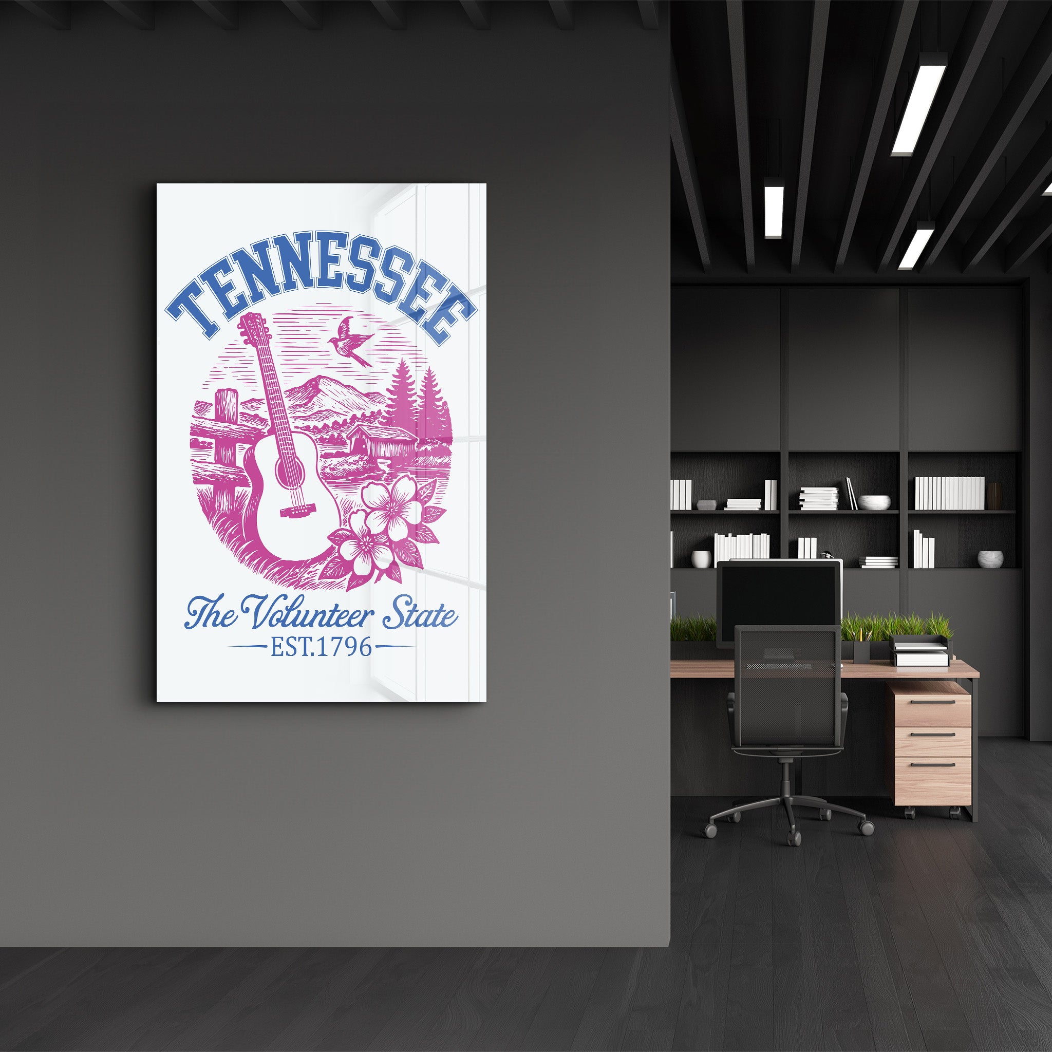 Tennessee - The Volunteer State | Glass Wall Art