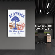 Alabama - The Heart of Dixie | Glass Wall Art