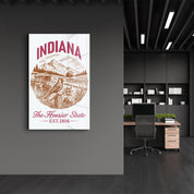 Indiana - The Hoosier State | Glass Wall Art