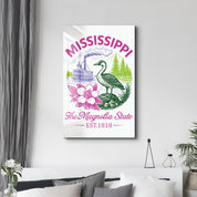 Mississippi - The Magnolia State | Glass Wall Art