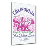California - The Golden State | Glass Wall Art