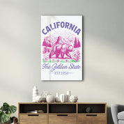 California - The Golden State | Glass Wall Art