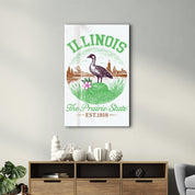 Illinois - The Prairie State | Glass Wall Art