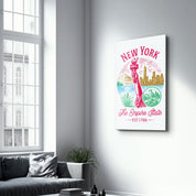 New York - The Empire State | Glass Wall Art