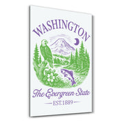 Washington - The Evergreen State | Glass Wall Art