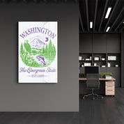 Washington - The Evergreen State | Glass Wall Art