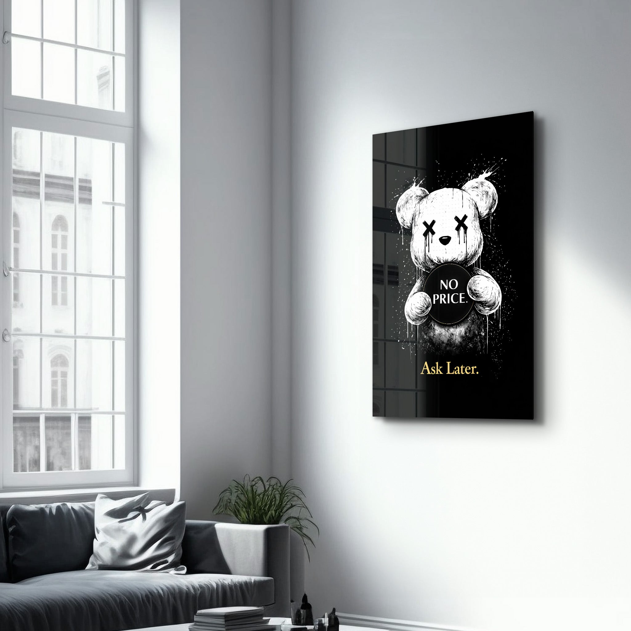 Ask Later x Sugar Teddy | Glass Wall Art