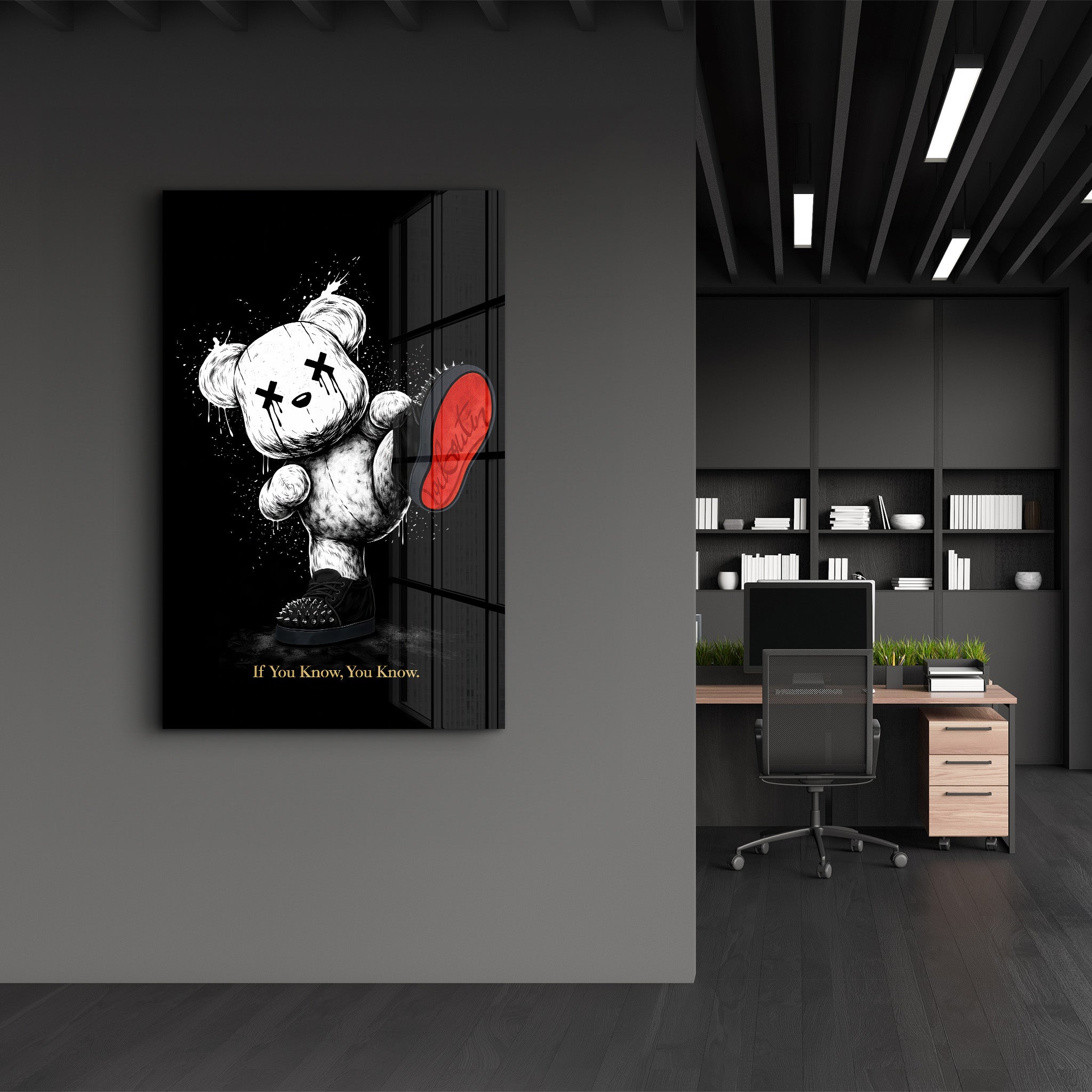 If You Know, You Know x Sugar Teddy | Glass Wall Art